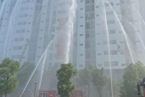 Hải Phòng: Gần 1.300 người tham gia diễn tập phòng cháy chữa cháy