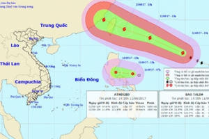Dự báo thời tiết ngày 12/9: Cùng lúc xuất hiện bão và áp thấp nhiệt đới gần Biển Đông