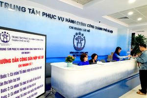 Hà Nội vận hành mô hình Trung tâm phục vụ hành chính công một cấp