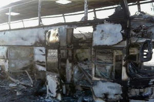 Cháy xe buýt, 52 người Uzbekistan chết thảm