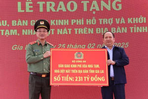 Bộ Công an hỗ trợ 231 tỷ đồng xóa nhà tạm, nhà dột nát tại Gia Lai