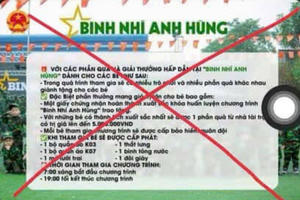 Cảnh báo chiêu trò mạo danh Ban CHQS huyện chiêu sinh chương trình “Binh nhí anh hùng”