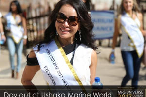 Hoa hậu Trâm Lưu gây ấn tượng với khả năng giao tiếp tại Mrs Universe 2017