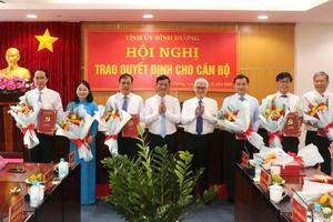 Tỉnh uỷ Bình Dương công bố quyết định điều động, bổ nhiệm cán bộ chủ chốt