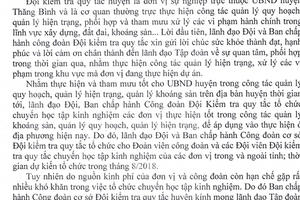 Chỉ đạo làm rõ việc xin kinh phí đi học tập kinh nghiệm