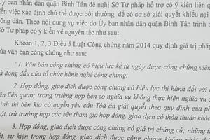 Vụ dân kêu cứu bị chiếm đất tại quận Bình Tân: Quận "than" khó, Sở Tư pháp lên tiếng