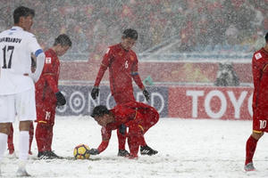 Siêu phẩm "cầu vồng tuyết" của Quang Hải đẹp nhất vòng chung kết U23 Châu Á