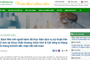 Bệnh nhân phẫu thuật trên hệ thống O-arm được Bệnh viện Bạch Mai hoàn tiền Bệnh nhân phẫu thuật trên hệ thống O-arm được Bệnh viện Bạch Mai hoàn tiền