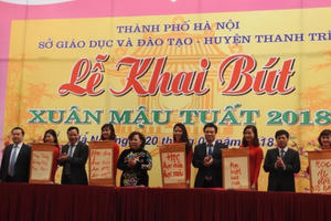 Hà Nội chọn 6 thông điệp khai bút đầu xuân Mậu Tuất