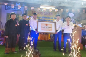 Chùa Long Hội làng Yên Thư đón nhận Bằng Di tích lịch sử cấp Tỉnh