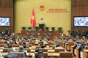 Quốc hội thảo luận tại hội trường về Quy hoạch tổng thể quốc gia