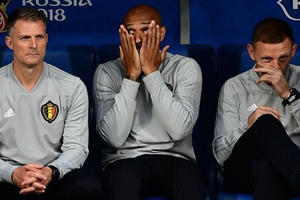 Nỗi buồn của Thierry Henry khi Pháp đánh bại Bỉ để vào chung kết World Cup 2018