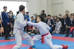 Sôi nổi Giải vô địch Karate Đại học Luật TP HCM mở rộng