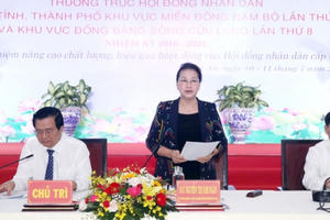 Chủ tịch Quốc hội Nguyễn Thị Kim Ngân tham dự Hội nghị Thường trực HĐND các tỉnh, thành phố khu vực Đông Nam Bộ