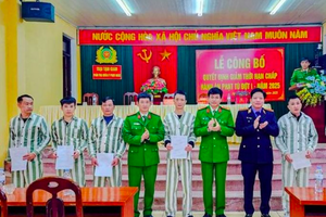 48 phạm nhân ở Quảng Ninh được giảm án phạt tù dịp Tết Nguyên đán Ất Tỵ