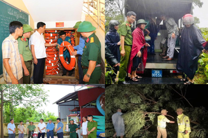 Công an các địa phương hỗ trợ người dân, chủ động phòng chống cơn bão số 4