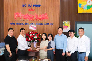 Lãnh đạo các tỉnh, doanh nghiệp chúc mừng Văn phòng đại diện Báo PLVN khu vực TPHCM-Đồng Nai