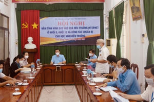 Kiên Giang: Hội nghị trực tuyến tình hình dạy học qua môi trường internet và công tác chuẩn bị cho học sinh đến trường