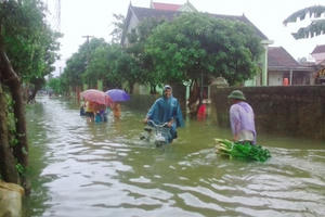 Nghệ An: Quốc lộ ngập sâu đến 1m, nhiều địa phương bị chia cắt, cô lập trong nước lũ