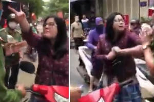 Người phụ nữ hùng hổ tự xưng là trưởng Công an phường, cắn Cảnh sát sau vi phạm luật giao thông