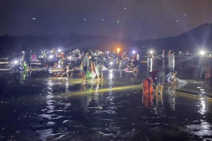 “Lộc” tấp đầy bãi biển, dân hò nhau kéo về trong đêm