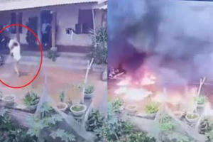 Đốt nhà bố vợ vì níu kéo vợ bất thành