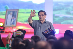 Thủ tướng dự lễ khởi công trường nội trú liên cấp tại xã miền núi Bát Mọt