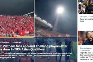Báo châu Á ca ngợi hành động đẹp của CĐV Việt Nam trên đất Thái