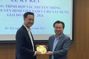 Bộ Xây dựng và Đài truyền hình Việt Nam ký kết chương trình hợp tác truyền thông giai đoạn 2022 - 2026