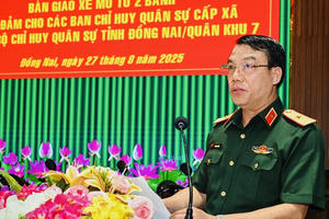 Đồng Nai trang bị 190 xe mô tô cho Ban Chỉ huy quân sự cấp xã