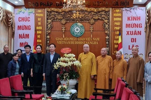Lãnh đạo Ban Tôn giáo Chính phủ thăm và chúc tết Giáo hội Phật giáo Việt Nam