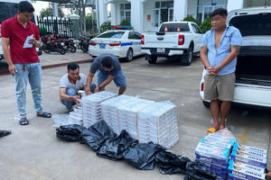 Tóm gọn đối tượng vận chuyển 3000 bao thuốc lá lậu từ Long An về Tiền Giang