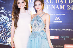 Hoa hậu Diễm Hương kín đáo, Kiều Ngân lả lơi vai trần dự sự kiện
