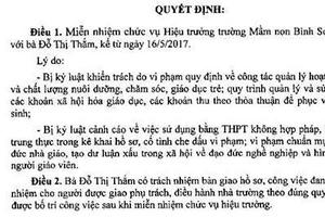 Thanh Hóa: Miễn nhiệm Hiệu trưởng Mầm non dùng bằng THPT giả
