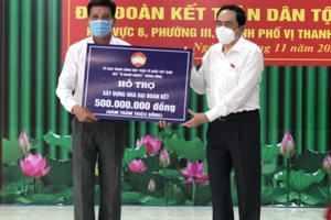 Phó Chủ tịch Thường trực Quốc hội Trần Thanh Mẫn dự ngày hội “Đại đoàn kết dân tộc” tại tỉnh Hậu Giang