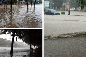 Clip Thái Nguyên chìm trong biển nước sau 3 tiếng mưa