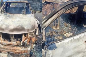 Chiếc xe bán tải của Bí thư xã cháy rụi là hiện trường giả vụ giết người