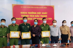 Bà Rịa - Vũng Tàu: 3 tập thể "đánh án" ma túy được huyện Xuyên Mộc khen thưởng