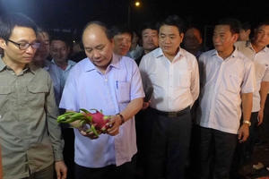 Thủ tướng bất ngờ thị sát chợ Long Biên, ruộng rau sạch Hà Nội