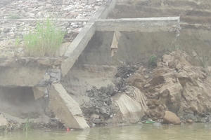 Vụ sạt bờ kè tiền tỷ trên sông Lô: Tỉnh Vĩnh Phúc vào cuộc sau phản ánh của Pháp luật Plus