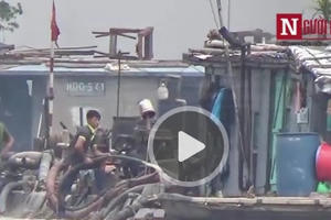 Clip: 'Cát tặc' hoành hành trên vịnh Hạ Long