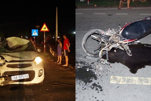 Hòa Bình: Va chạm với ô tô trên quốc lộ, đôi nam nữ đi xe máy tử vong