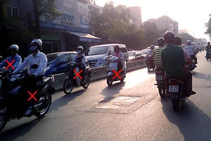 Đi vào đường ngược chiều bị xử phạt như thế nào?