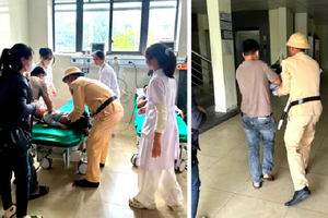 CSGT Thanh Hóa mở đường đưa bé 3 tuổi sốt cao, co giật đi cấp cứu kịp thời