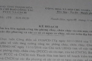 Thanh Hóa: Lập đoàn kiểm tra tất cả các cơ sở có nguy cơ cháy nổ cao