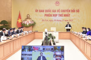 Thủ tướng Chính phủ Phạm Minh Chính chủ trì Phiên họp thứ Nhất của Ủy ban Quốc gia về chuyển đổi số