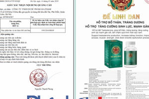 Cảnh báo Thực phẩm bảo vệ sức khỏe Đế Linh Đan quảng cáo vi phạm