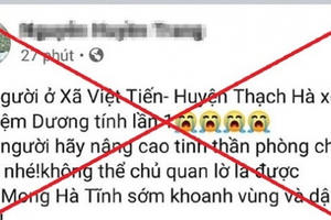 Triệu tập chủ tài khoản đăng tin sai sự thật về 18 người trong một xã ở Hà Tĩnh dương tính