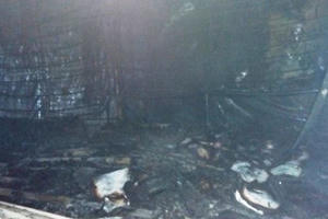 Chợ Tân Thành cháy lớn ngày cuối năm, hàng hóa bị thiêu rụi thành than