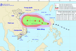 Bão số 8 tiến vào biển Đông, gió giật cấp 10 Bão số 8 tiến vào biển Đông, gió giật cấp 10